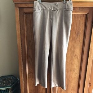 Harve Benard Petite Tan Flat Front Stretch Trousers 8P